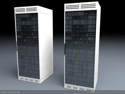 Server Rack Unit Low Poly Game Ready 3D Model