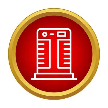 Server rack unit processing data icon 库存插图