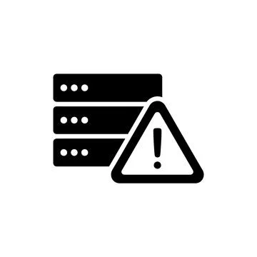 Server Rack Warning and Error Notification Icon Stockillustratie