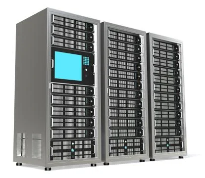 Server Rack X3 Stock Illustration