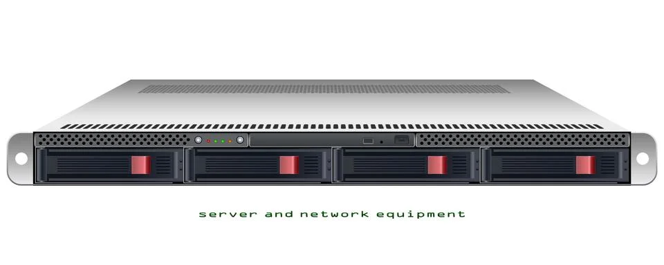 Server rackmount 1u chassis Stock Illustration