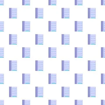 Server racks creating data storage technology pattern Stock Illustration
