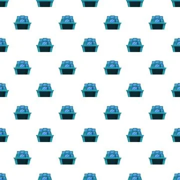 Server racks creating seamless technology pattern background Stock Illustration