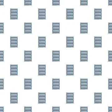 Server racks grid forming a technology and data pattern Illustrazione stock