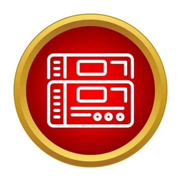Server racks hosting data center equipment line illustration 스톡 일러스트