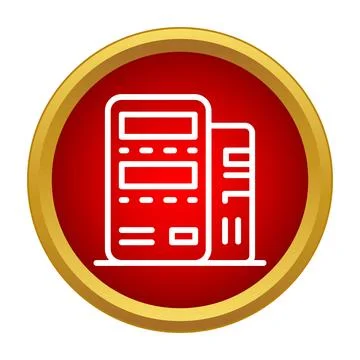 Server racks icon representing data storage technology イラスト素材