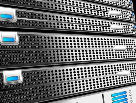 Server Racks Stock Illustration