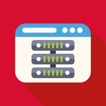 Server racks inside browser window for data hosting イラスト素材