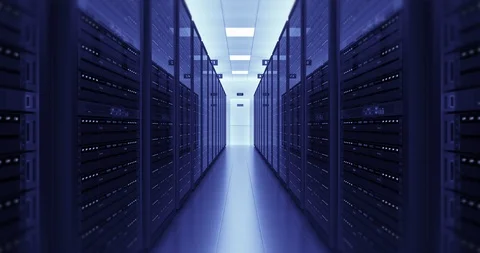 Server Racks In a Modern Data Center. Technology Related 4K Cg Animation. 스톡 동영상 102031343
