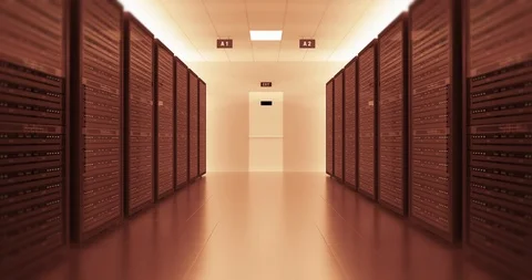 Server Racks In a Modern Data Center. Technology Related CG. Seamless Loop. 스톡 동영상 102141755