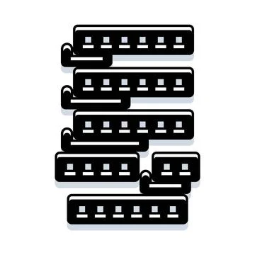 Server racks representing cloud computing and network infrastructure Stock Illustration