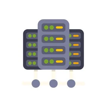 Server racks representing cloud hosting data centers Illustrazione stock