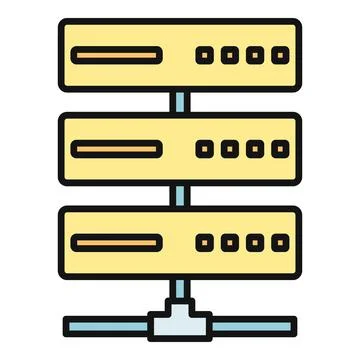 Server racks representing computing network and data storage Illustrazione stock