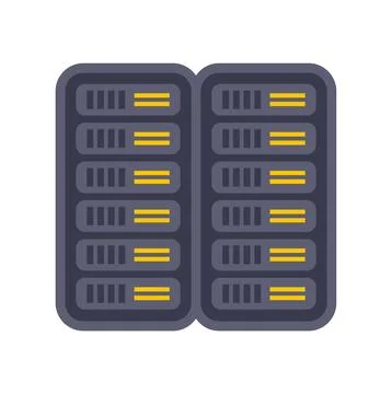 Server racks representing data center networking infrastructure Stock Illustration