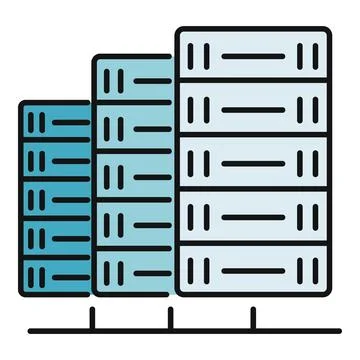 Server racks representing data center infrastructure and cloud computing Ilustración de archivo