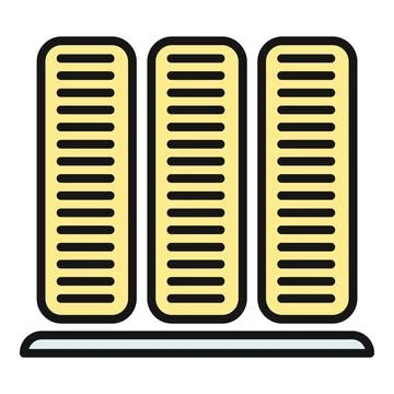 Server racks representing datacenter cloud computing infrastructure Stock Illustration