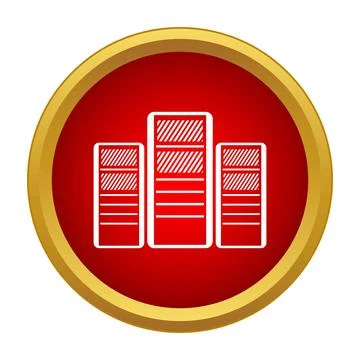 Server racks representing hosting and data processing technology Stock Illustration