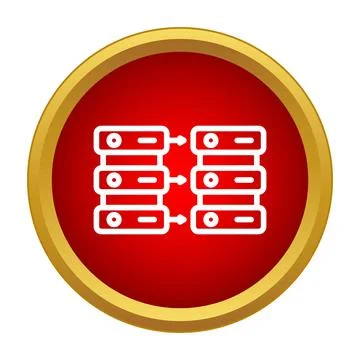 Server racks transferring data and networking between centers Stock Illustration