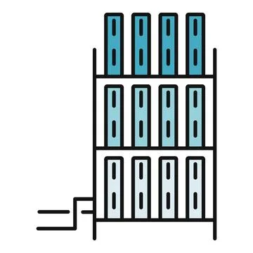 Server racks for web hosting and data storage Stock Illustration