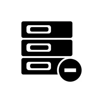 Server Removal and Delete Data Icon Illustrazione stock