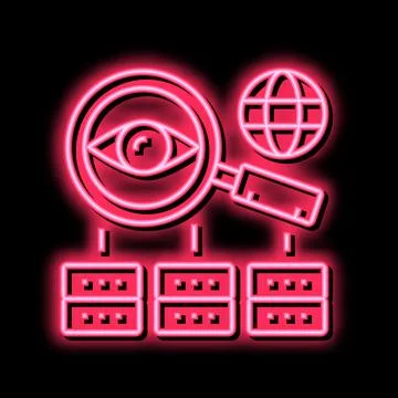 Server research color icon vector illustration sign Illustrazione stock
