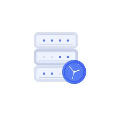 Server response time vector icon Illustrazione stock