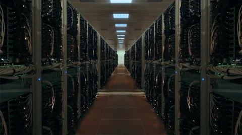Server room Blackout data center switching off servers Stock Footage