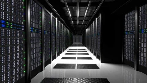 Server Room Blackout Stock Footage 141879263