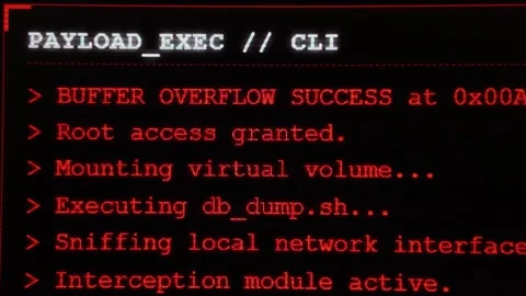Server Room - Close-up Payload Logs Video stock 342724372