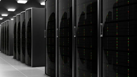 Server room in cloud datacenter, seamless loop Stock Footage 90678906