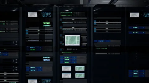 Server room computer overseeing gear delivering processing capacity for AI 動画素材 308375994