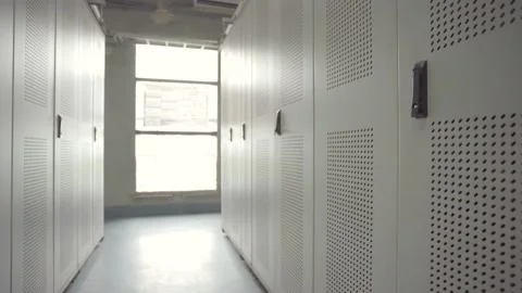Server Room Computer Racks In Data Center india Video stock 220178430