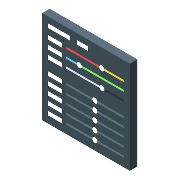 Server room control panel showing data traffic and activity Stock Illustration