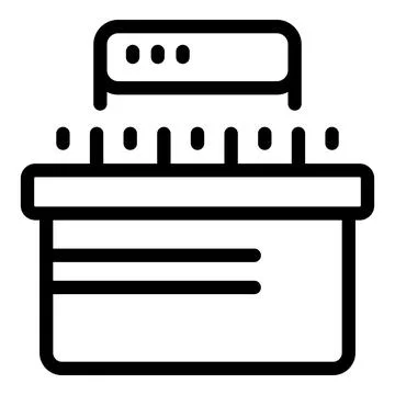 Server room cooling system icon depicting data center climate control Stock Illustration