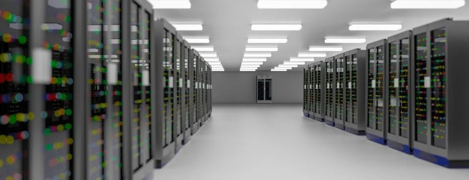 Server room data center. Backup, mining, hosting, mainframe, farm and computer イラスト素材