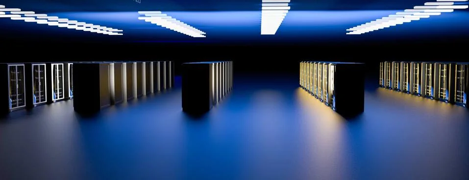Server room data center. Backup, mining, hosting, mainframe, farm and computer 스톡 일러스트