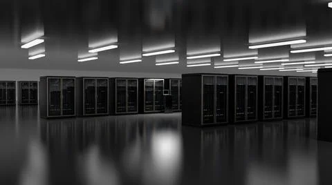 Server room data center. Backup, mining, hosting, mainframe, farm and computer 스톡 일러스트