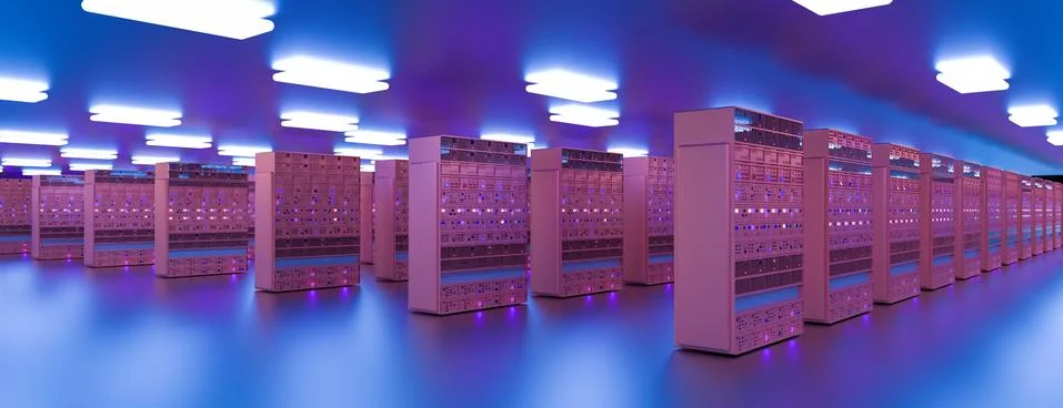 Server room data center. Backup, mining, hosting, mainframe, farm and computer イラスト素材