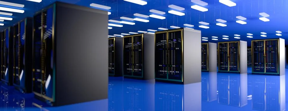 Server room data center. Backup, mining, hosting, mainframe, farm and computer 스톡 일러스트