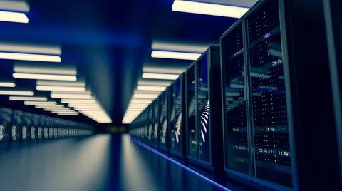 Server room data center. Backup, mining, hosting, mainframe, farm and computer 스톡 일러스트