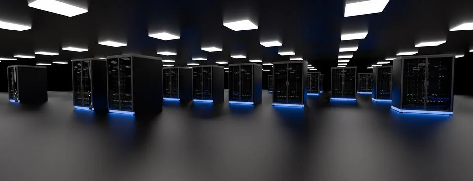 Server room data center. Backup, mining, hosting, mainframe, farm and computer 스톡 일러스트