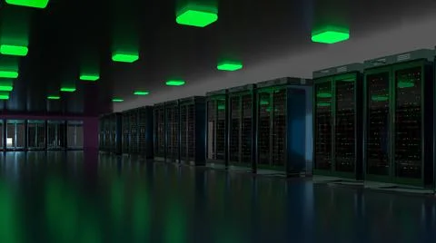 Server room data center. Backup, mining, hosting, mainframe, farm and computer イラスト素材