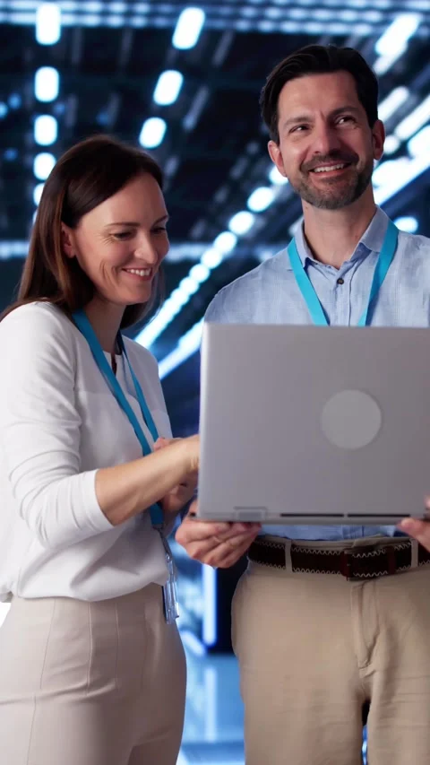 Server Room In Data Center. Cloud Computer Engineers Stock Footage 285206160