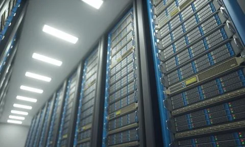 Server Room Data Center Stock Illustration