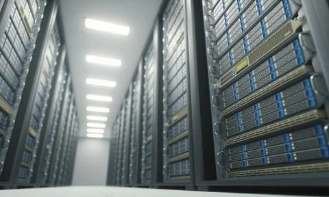 Server Room Data Center Illustrazione stock