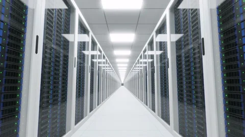 Server room in data center, infinite loop Stock-Footage 231035880