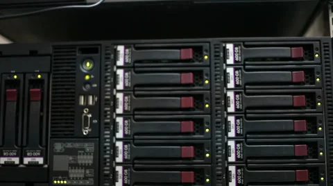 Server room, data center, internet connection, network, IT, communications 스톡 동영상 33429446