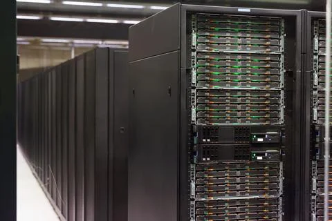 Server room in data center Stock Photos