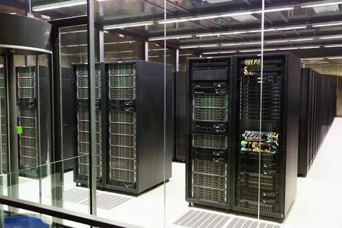 Server room in data center Stock Photos