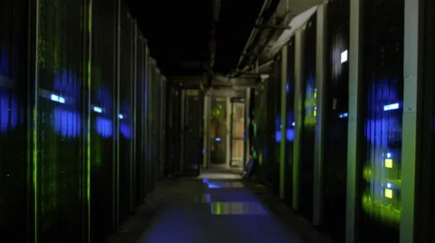 Server room data center seamless loop - 4K Video stock 56673921